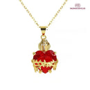 Colar Sagrado Coração de Jesus | Folheado a Ouro