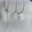 Escapulário de Proteção Divina: Jesus e Virgem Maria | Prata 925