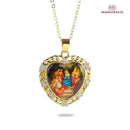 Colar Coração Maria Protetora e Intercessora Ouro 14K