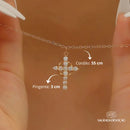 [COMPRE 1 LEVE 2] Colar Cruz e Coroa de Cristo – Zircônia Premium & Ouro 14K