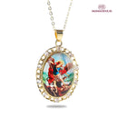 Colar Religioso de Zircônias em Ouro 14K