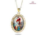 Colar Religioso de Zircônias em Ouro 14K