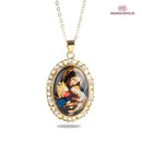 Colar Religioso de Zircônias em Ouro 14K