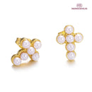 Brinco de Cruz Mini de Peróla