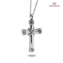 Colar Cruz com Corda Amarrada