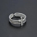 Anel de Cruz Divina - Ajustável