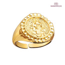 Anel Nossa Senhora de Fátima Ouro 14k - Ajustável