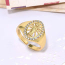 Anel Maria de Nazaré Ouro 14k - Ajustável