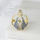 Anel Proteção de Nossa Senhora Aparecida Ouro 14k - Ajustável